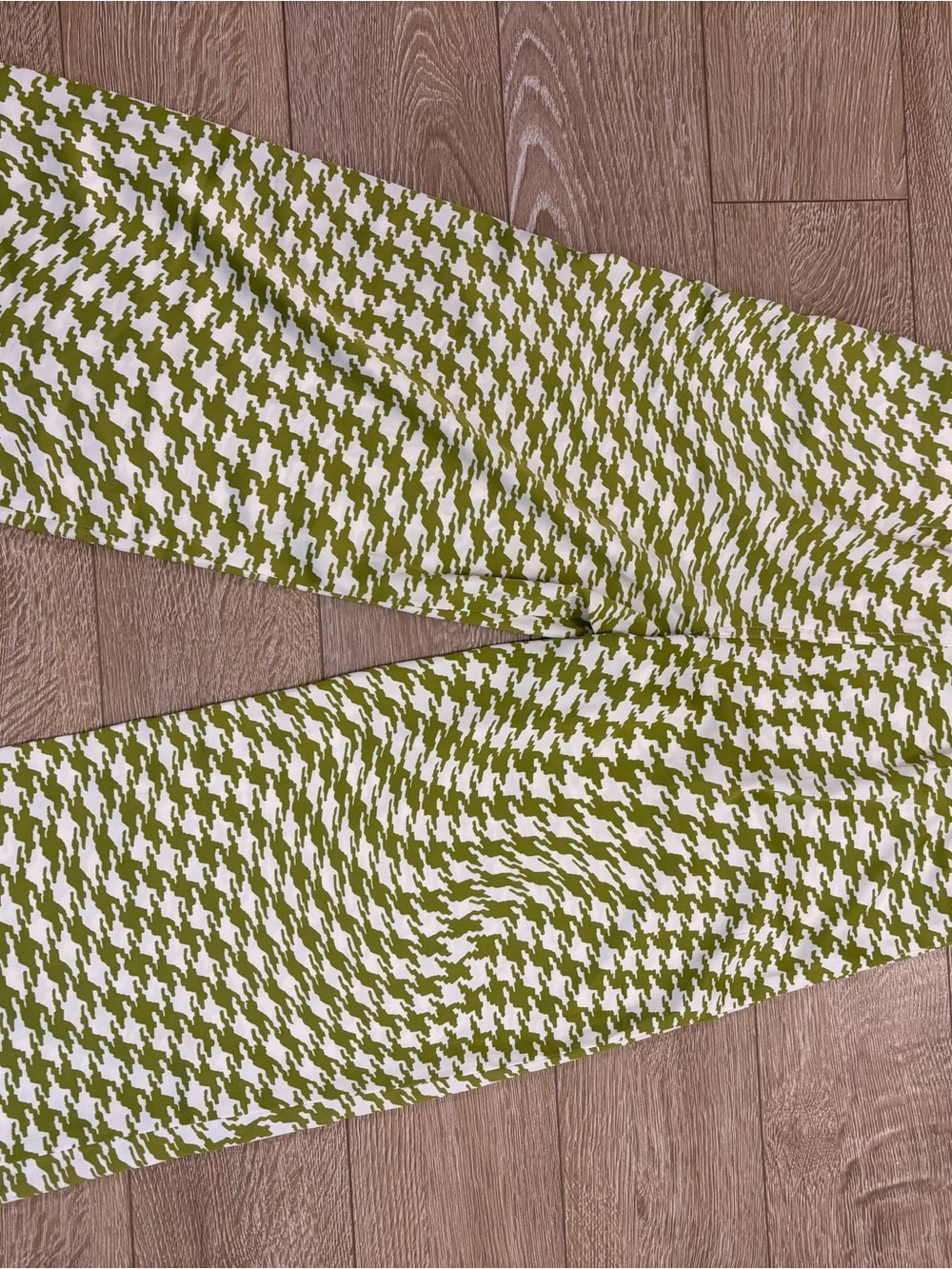 Urban Outfitters Green Check Wide Leg Pants - Picture 5 of 5